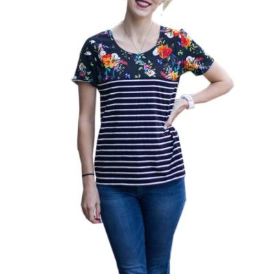 China Radiation Protection 2020 Summer Fashion Floral Joint Nursing Tops Feeding Maternity Clothing for sale