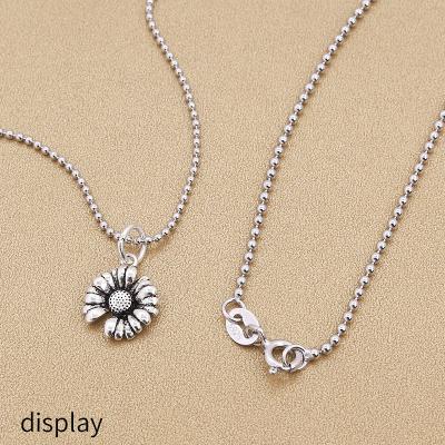 China CLASSIC Wholesale 925 Sterling Silver Double Beads Accessory Necklace For Jewelry Making for sale