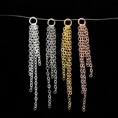 China 925 Sterling Silver Wholesale 925 sterling silver accessory tassels with rolo chains for jewelry making for sale