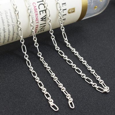 China 925 Sterling Silver Wholesale 925 Sterling Silver Accessory Loose Half Chain in Shape of Restrictor Chain for Jewelry Making for sale