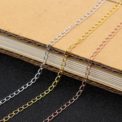 China 925 Sterling Silver Wholesale 925 Sterling Silver Accessory Loose Half Chain in Flat ROLO Pattern for Jewelry Making for sale