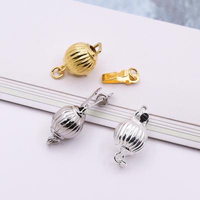 China 925 Sterling Silver Wholesale 925 Sterling Silver Box Accessory Clasp in Lantern Shape for Bracelet and Necklace Making for sale