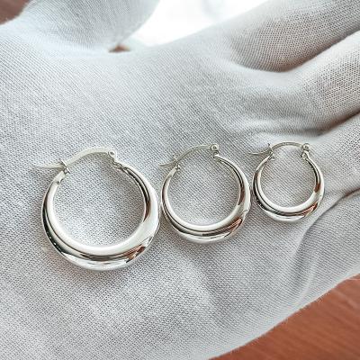 China 925 Sterling Silver Wholesale 925 sterling silver DIY hoop earrings accessories with needle for jewelry making for sale