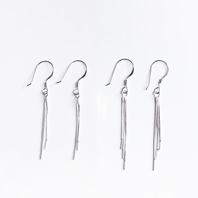 China 925 Sterling Silver Wholesale 925 Sterling Silver Earring Accessory Hook with Tassels and Pins for Jewelry Making for sale