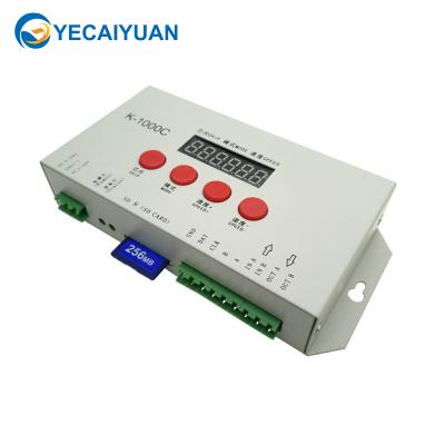 China Safe Sk6812 SK16703 DMX512 5v 12v 24v K1000C Led Controller Support 2048 Pixels SD Card Controller for sale