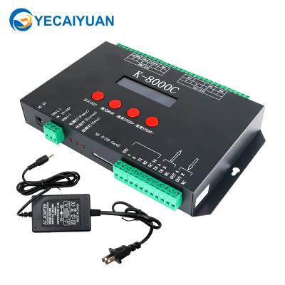 China LANDSCAPE YCY 8 Ports Output Controller K8000c Self-programming Led Controller SD Change Mode Led for sale