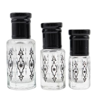 China Arabic 3ml 6ml 12ml essence glass oud bottle wholesale bottles black crystal tola bottles for sale