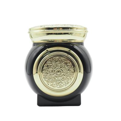 China Hot Selling Personal Care Saudi Recycled Bakhoor Glass Jars For Arabic Bakhoor Burner Luxury Glass Jars for sale