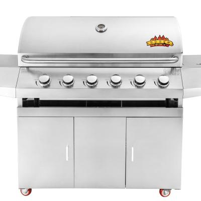 China Size SEB KAMADO Traveler Adjustable Portable Gas Grill 6 Burner Parrilla Gas Flat Surface Outdoor Grill for sale