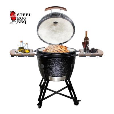 China Adjustable Size SEB KAMADO/black indoor outdoor BBQ EGG kamado pizza churrasco parrillas ceramic STEEL BBQ grill for sale for sale