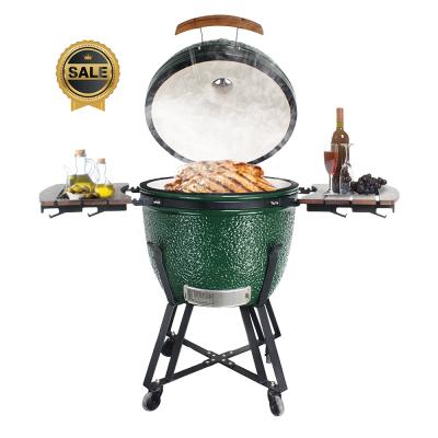 China Adjustable Size SEB KAMADO 23.5 24 Inch Large Ceramic Kamado BBQ Grills With Rack for sale