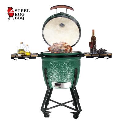 China Adjustable size SEB/Green EGG BBQ parrillas keramisk grill keraamiline STEEL large large l XL bbq grill kamado 21 ceramic pulgadas smokers for sale