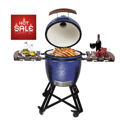 China Adjustable Size SEB KAMADO/EGG STEEL BARBECUE 18 Inch Ceramic Grill Kamado Chicken Asador Purple BBQ Grill for sale