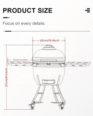 China Custom Size SEB KAMADO Custom High Quality Modern Easy Camping BBQ Grill Stainless Steel Charcoal BBQ Grill for sale