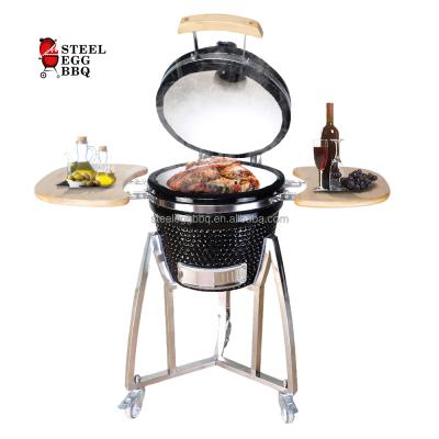 China Adjustable Size SEB KAMADO/STEEL EGG BARBECUE 16 Inch Ceramic Grill BBQ Grill Shop Charcoal Smoker for sale