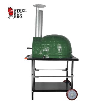 China 26 Inch Green Color Pizza Baking Bread Maker Machine Wood Stone Portable Adjustable Size SEB KAMADO/Steel Egg BBQ for sale