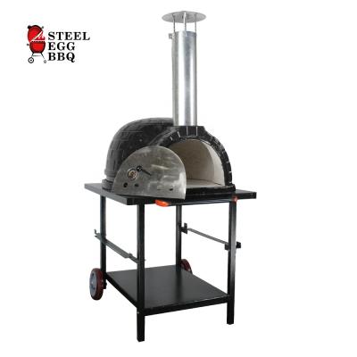 China Adjustable Size SEB KAMADO/Steel Egg BBQ BBQ 26 Inch Black Color Bread Maker Machine Wood Stone Portable Burning Pizza Bake for sale