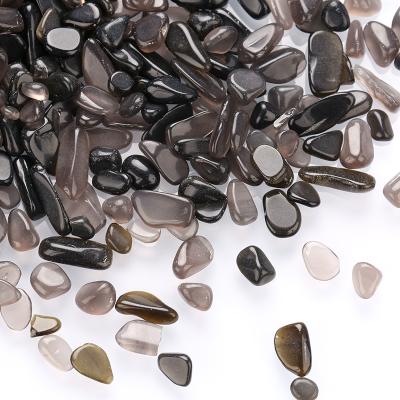 China Smoky Quartz Chips Stone Crushed Crystal Quartz Tumbled From China Patches Irregular Shaped Stones for sale