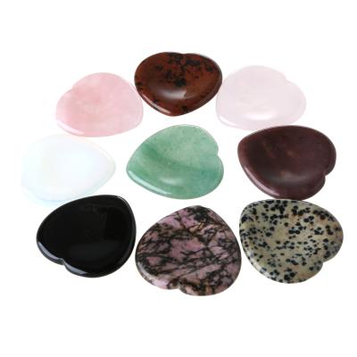 China Inch Natural Wholesale Natural Stone Mateiral Aventurine Crystal Worry Stone for sale