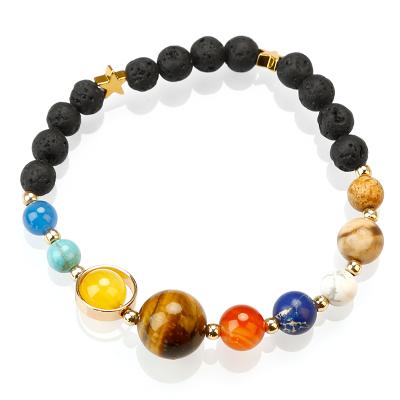 China Gemstone Zenper New Unisex Space Jewelry, Solar System Bracelet, Galaxy Bracelet for sale