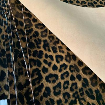 China ODM Shoes Decoration Accessories , Microfiber Tiger Woven Leather Fabric for sale