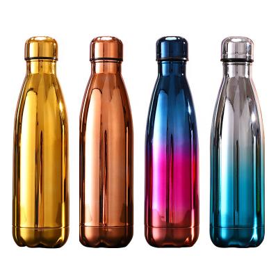 China Amazon Sustainable Hot Sale 500ml Double Wall Insulated Sports Stainless Steel Cola Shape Vacuum Thermos Water Bottle for sale