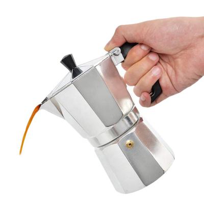 China WITH LID Factory Price Bialetti 1/2/3/6/9/12 Cup Current Classic Italian Manual Stove Top Aluminum Moka Pot Coffee Maker for sale