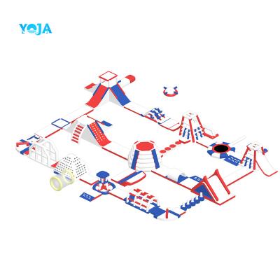 China Warter Sports 2022 YOJA/OEM Summer Water Game For Adults Hot Sale 0.9mm PVC Inflatable Water Park Obstacle Course for sale