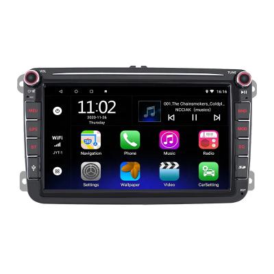 China GPS Mirror Link Stereo Touch Screen 8 Inch Android 9 Gps 2 Din Auto Radio For Volkswagen Passat Touran Golf 6 Cart 7 Amarok Touran for sale