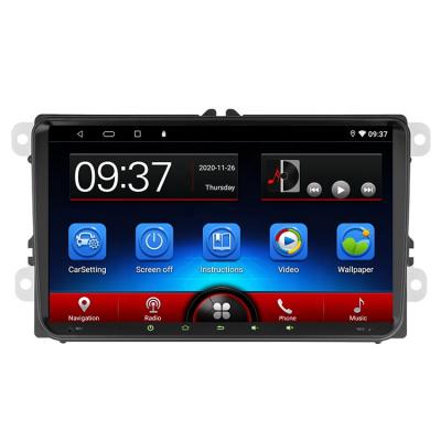 China Android GPS Car Video For VW 9 Inch Touch Screen Dual Din Radio With FM SWC USB+Backup Camera Car Stereo GPS Navigation Support en venta