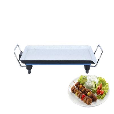 China Family BBQ Light Sensitive Stereo Thermal Cycle Luxury And Exquisite Cool Touch Handles Fashion Appearance Customized Electric Griddle for sale