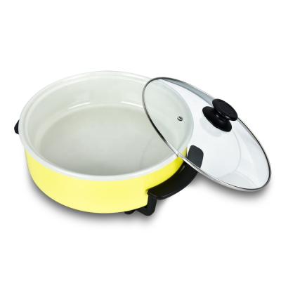 China Hotel Multi Functional Electric Frying Pan Cooker Cake Round Plate Non-stick Outdoor Electric Pizza Pan for sale