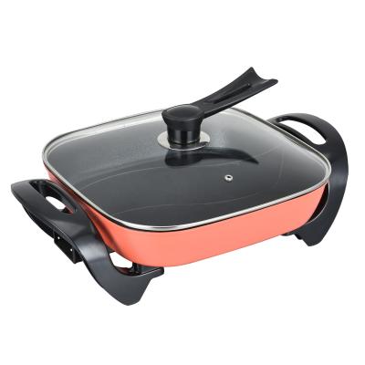 China 2021 Multi Functional Household Pot Square Home Indoor Nonstick Coating Electric Frying Pan for sale