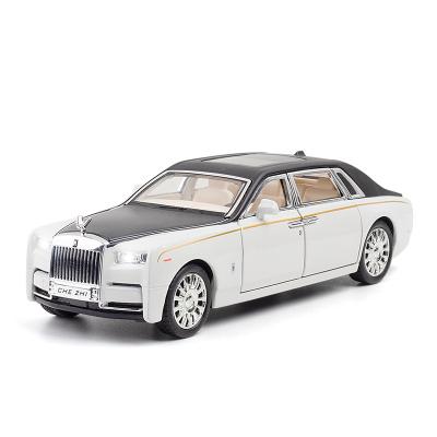 China Diecast Toy OEM 1:32 Rolls Royce Phantom Diecast Model Car Toy For Kids Pull Back Simulation Alloy Car Toy With Sound/Light Gifts for sale