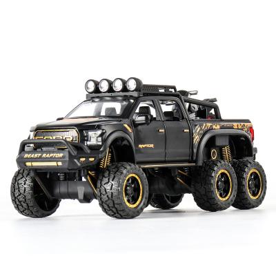 China 1:28 Ford F150 off-road vehicle model alloy car die-casting toy simulation noise/diecast light/pull back toy car children's toy for sale