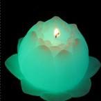 China White Lotus LED Candle with 7 changing  colors during the burning for sale