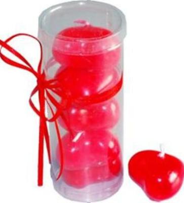 China 4pk Red unscented floating candle with heart shape packed into clear gift box for sale