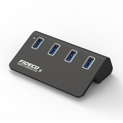 China Shell 4 Ports USB 3.0 USB Hub Portable Aluminum USB Hub for sale