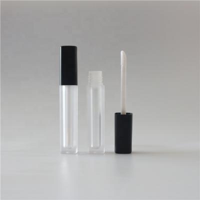 China Hot Wholesale Custom Empty Black Tube Cosmetic Mini Square Lip Gloss Logo 1.2ml Lip Gloss Tube for sale