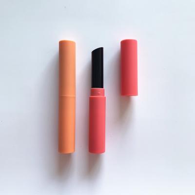 China Emily cosmetics packaging round slim lipstick tube matte finished empty slim lipstick tube lip balm tube 8mm for sale