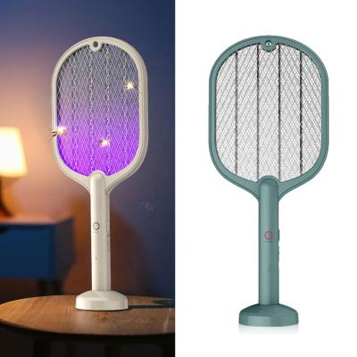 China Viable Rechargeable Lightweight Bat Racket Electric Mosquito Killer Traps Insect Pest Fly Swatter Electric Mosquito Killer Traps for sale