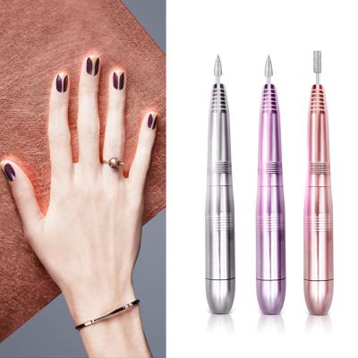 China Custom Portable Electric Strong Salon Salon Custom Mini E Logo USB Manicure Pedicure Nails Master Nail Drill for sale