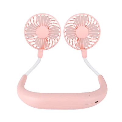 China Portable/Mini/Neck Hanging Neck Fan Customized Portable USB Hanging Mini Led Fan for sale