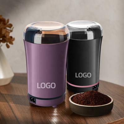 China Commercial Private Label 304 Stainless Steel Blade Spice Electric Grinder Mini White Automatic Coffee Grinder for sale