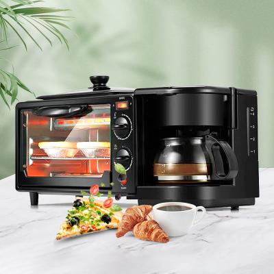 China Hotel Wholesale Price Home Coffee Machine Bread Cake Oven Multi Function 3 In 1 Breakfast Makers for sale