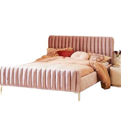 China Modern Art Modern High End Bedroom Fashion Double Bed for sale