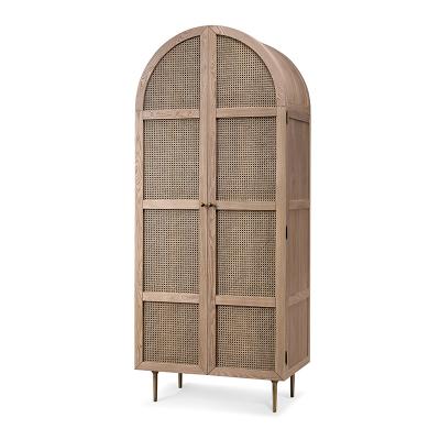 China Adjustable Simple Modern Classic Bedroom Wardrobe (Others) Cane Wood Furniture for sale