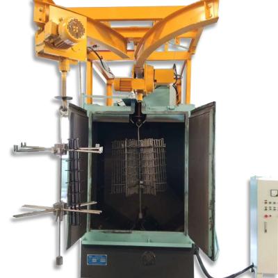 China Q376 Casting Pulled Sandblaster Double Hanger Hooks Type Speening Shot Blasting Machinery for sale