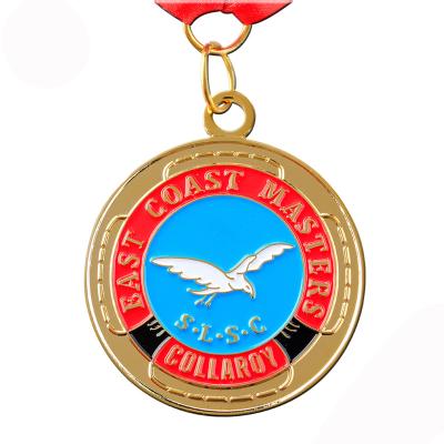 China Europe design free bulk cheap custom metal gold 3d gymnastics shinning award medals for sale