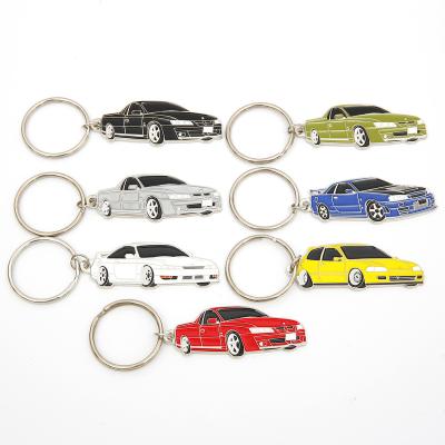 China Promotional Custom Metal Anime Cartoon Key Ring Enamel Souvenir Cute Car llaveros Keychains for sale